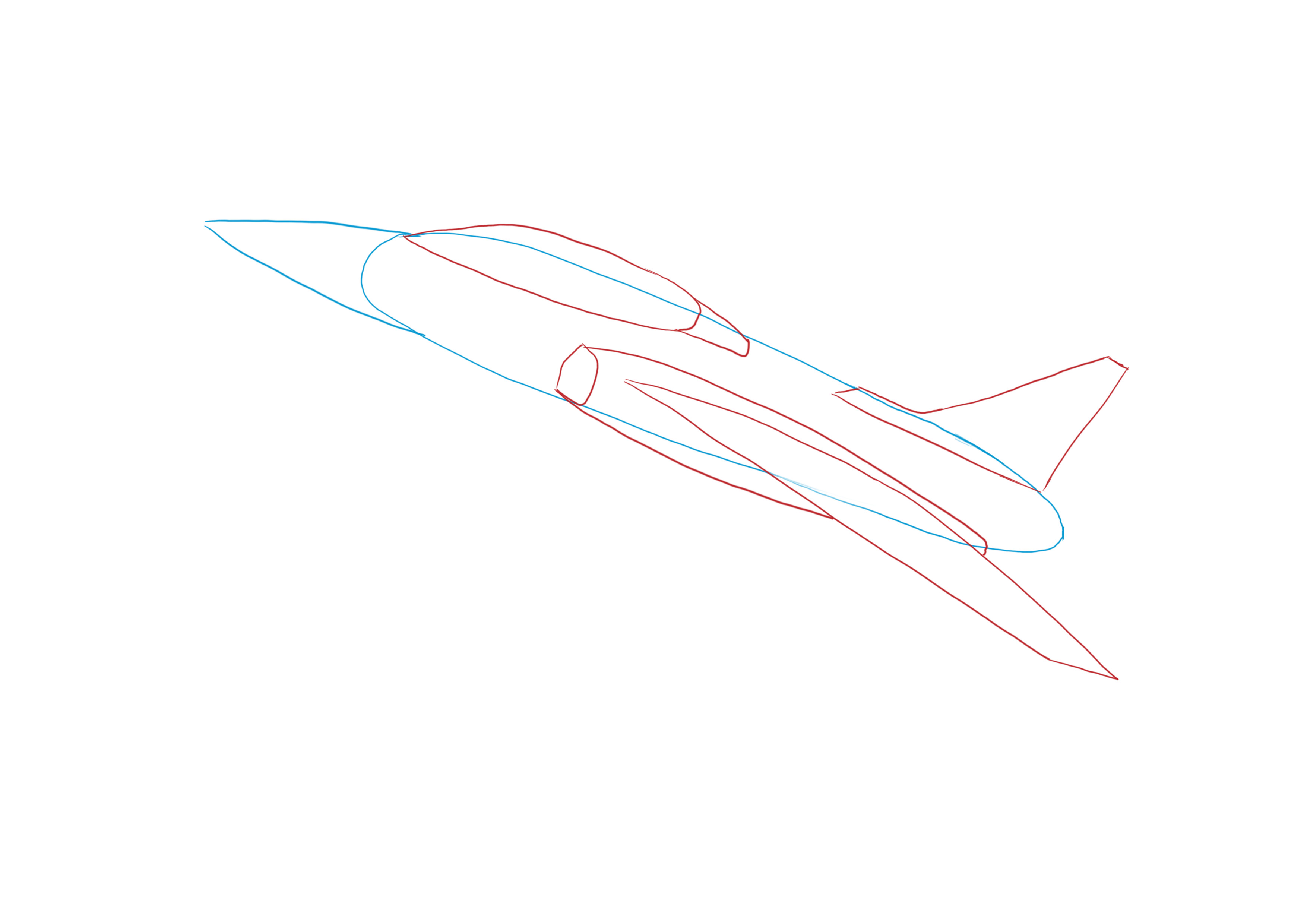 croquis du rectangle et de l’aile par le trapèze