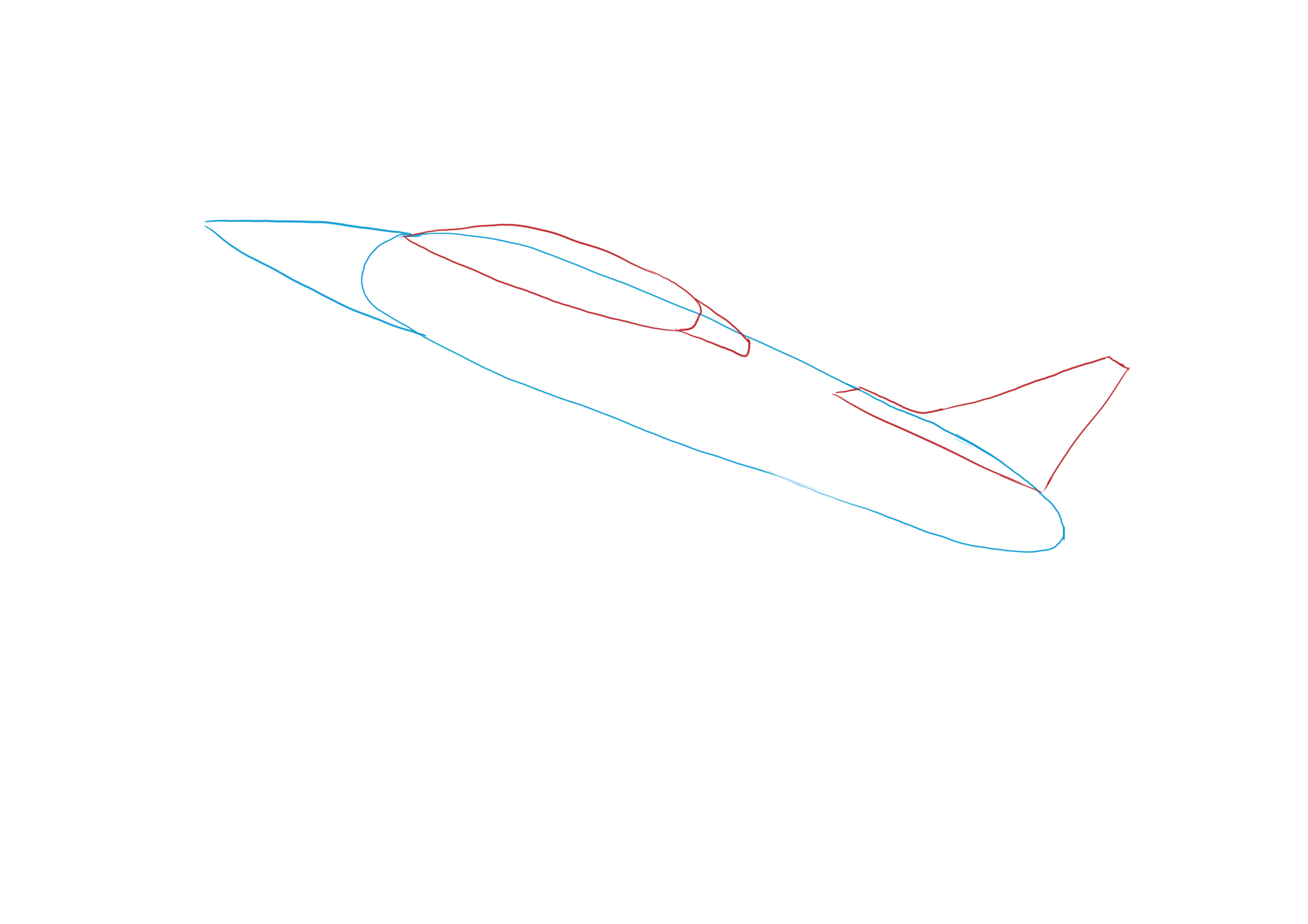 croquis de la Verrière et du Gouvernail de direction de l’avion