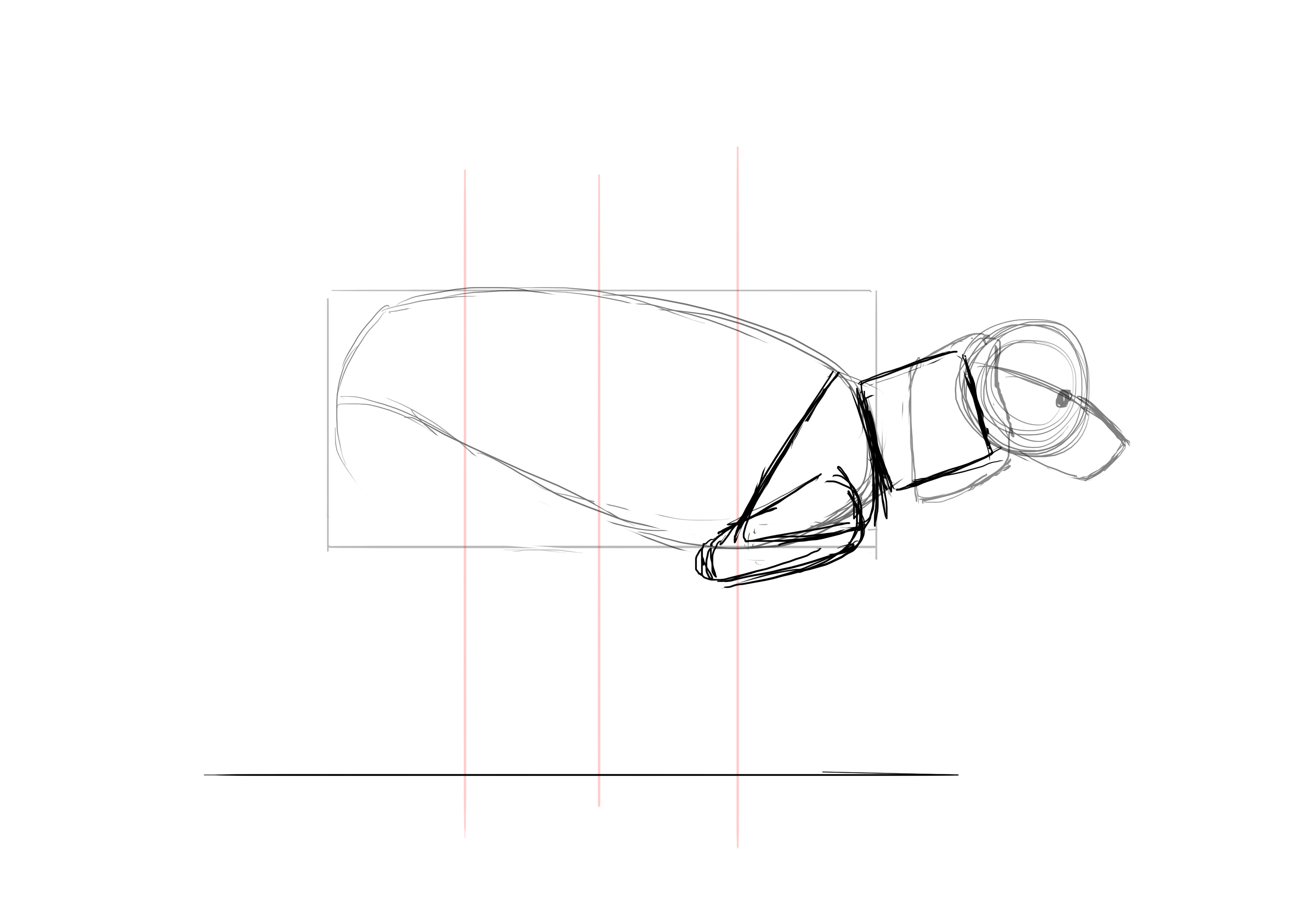 Dessiner les pattes avant du caniche