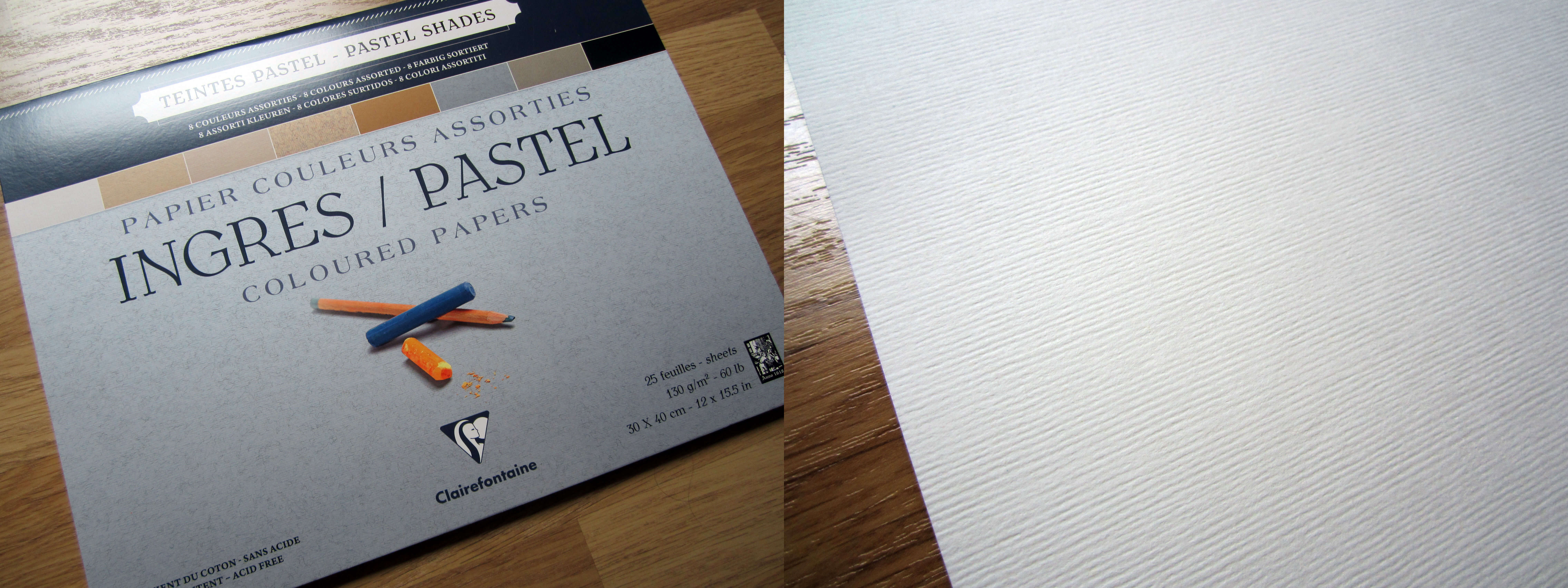 Papier ingres ou canson pour dessin au fusain et au pastel