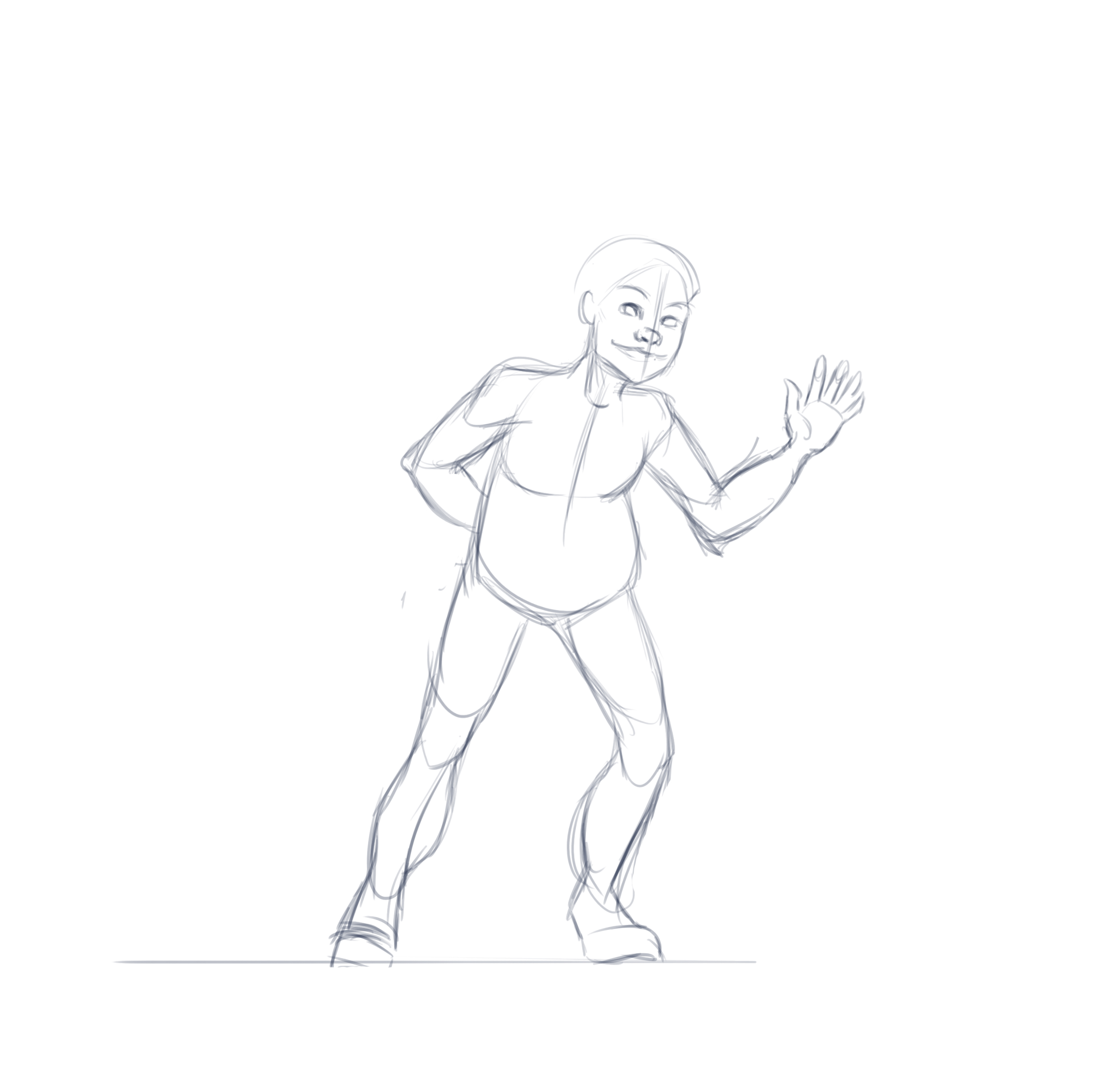 croquis d’un corps d’un clown