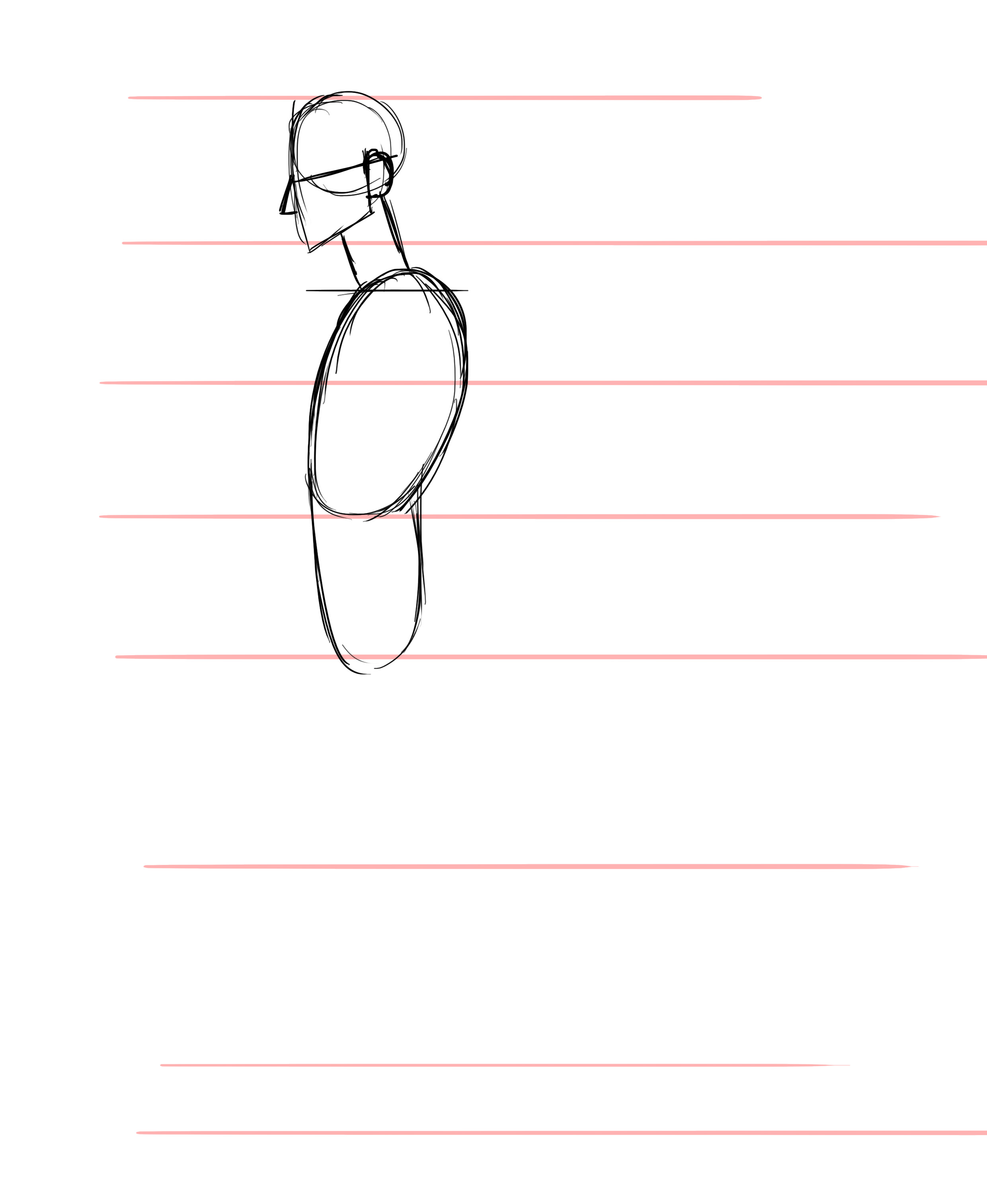 dessiner le ventre d’une femme de profil