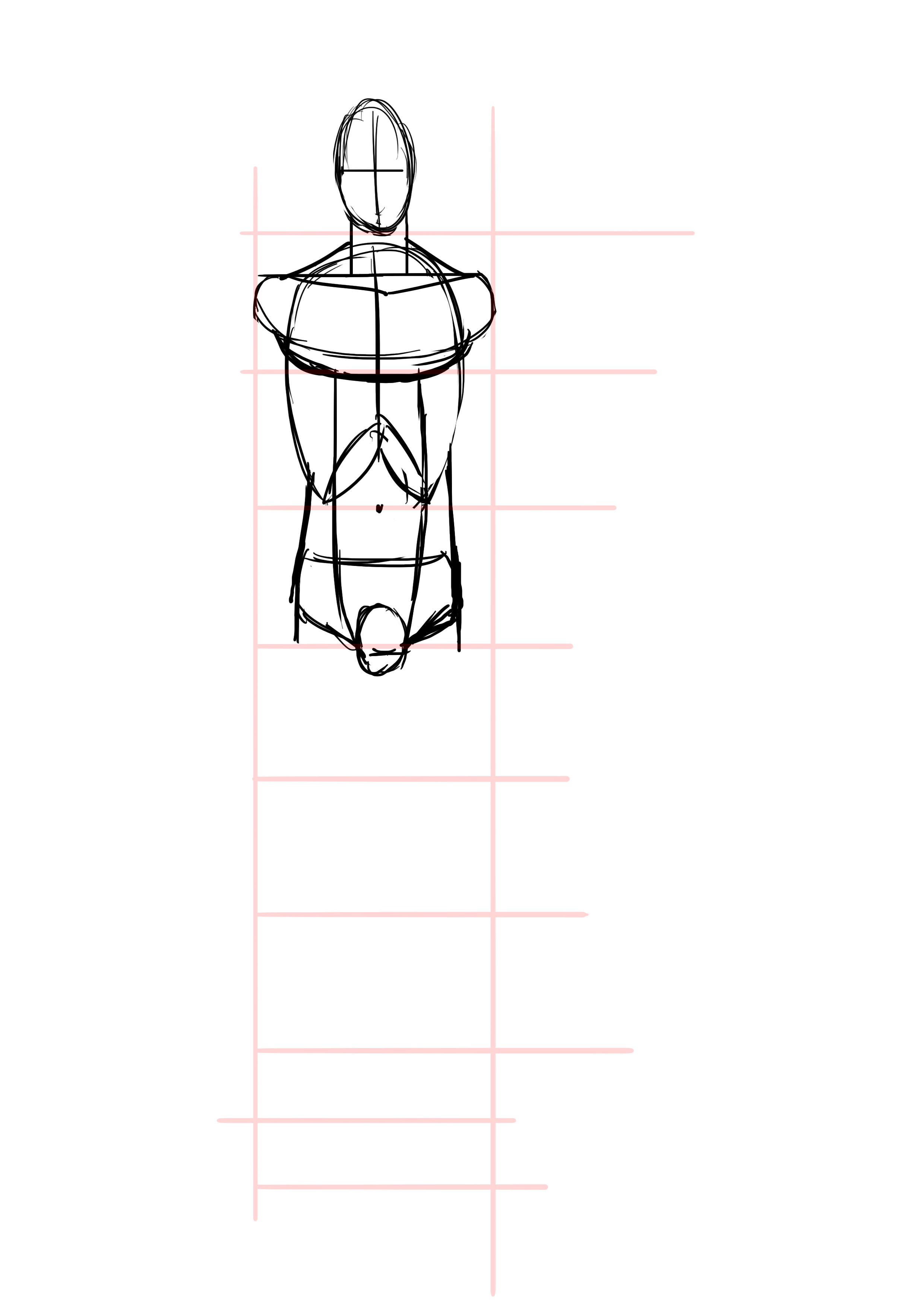 dessiner les jambes d’un homme de face