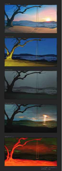 Utiliser la couleur pour établir l'ambiance du dessin 1