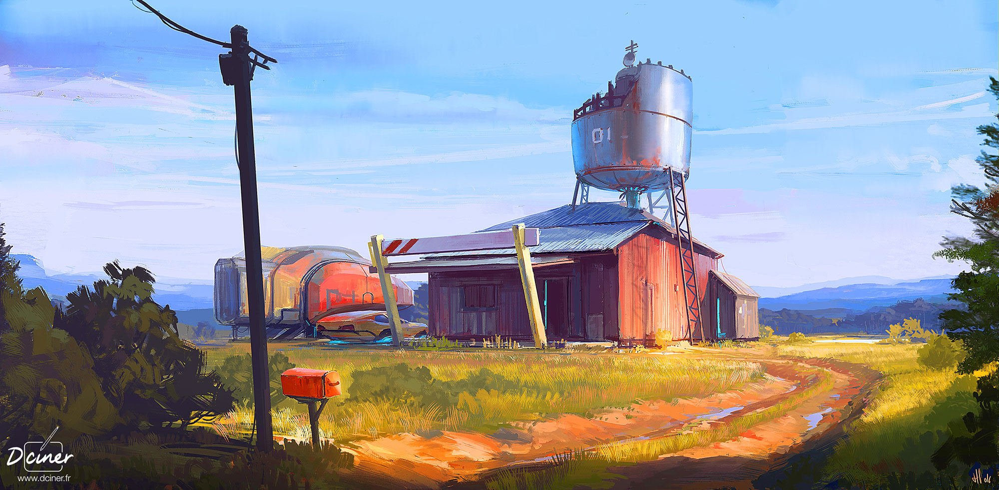 Dessin avec couleur très saturées