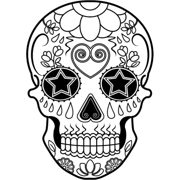 dessiner les ornements du premier crâne mexicain 6
