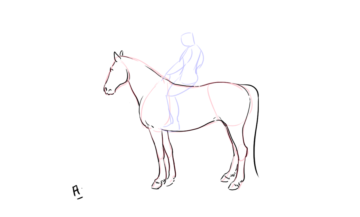 dessin difficile du cheval 2