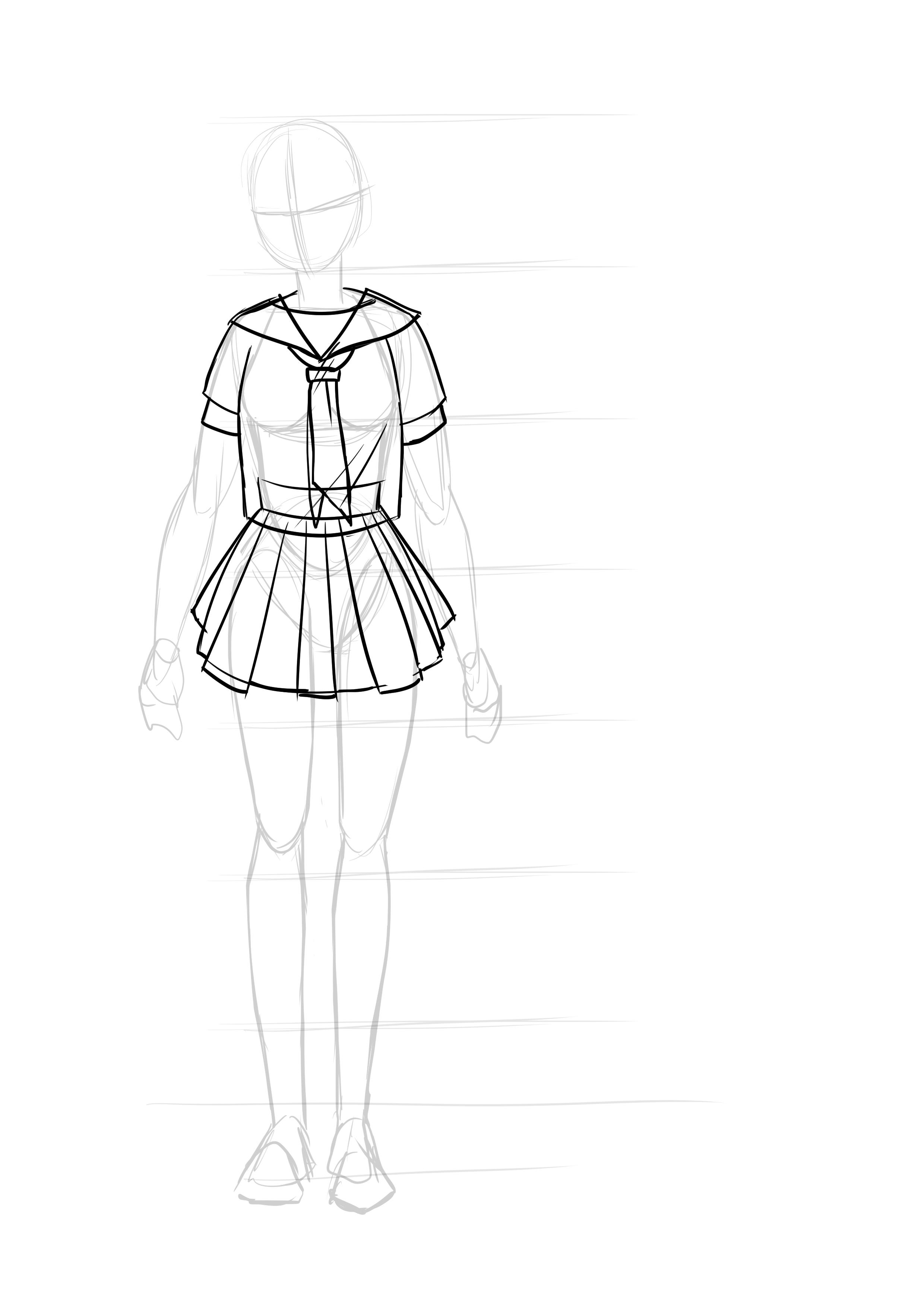 dessiner la partie inférieure du foulard