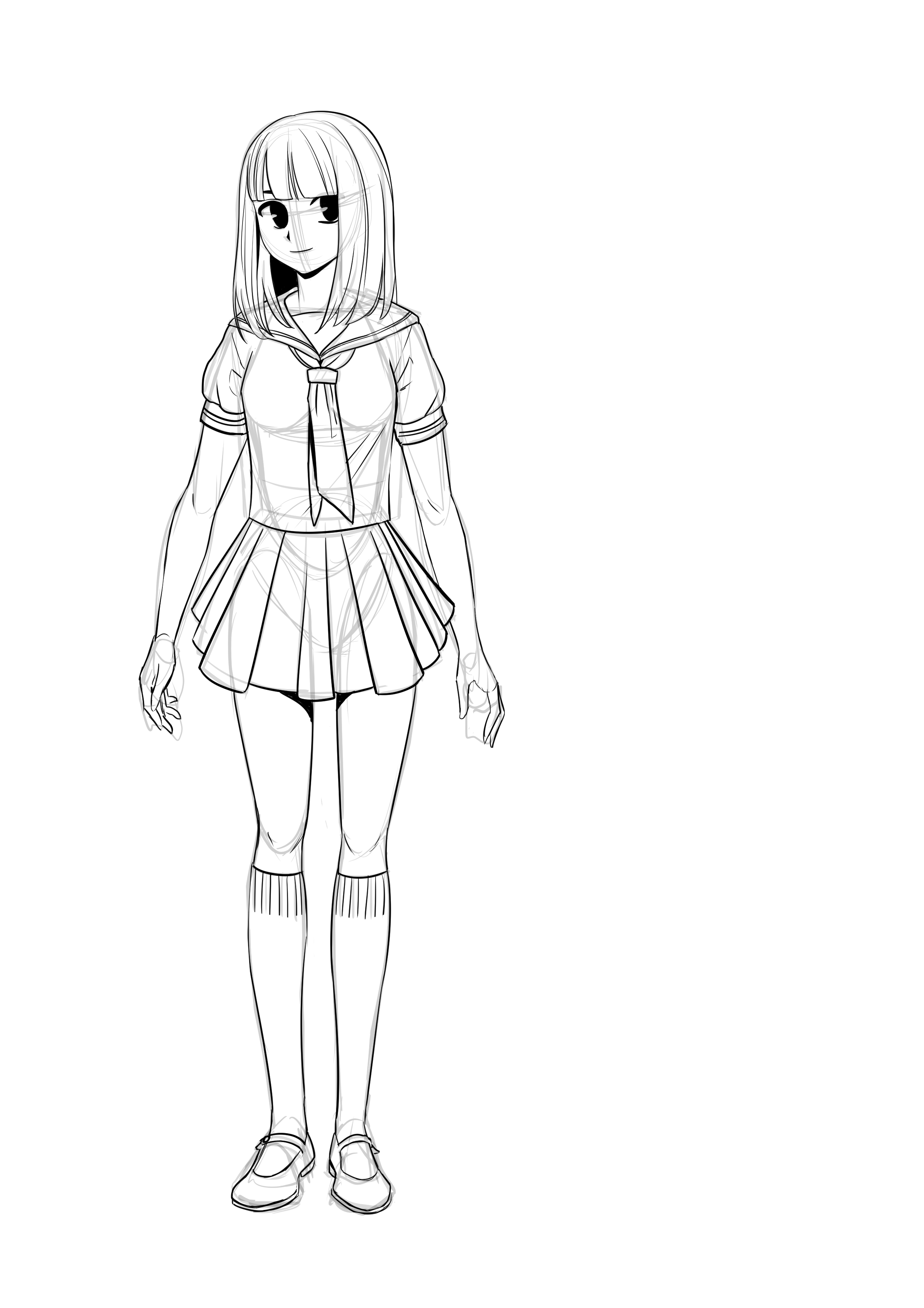 Remettre au propre le dessin d’une fille manga