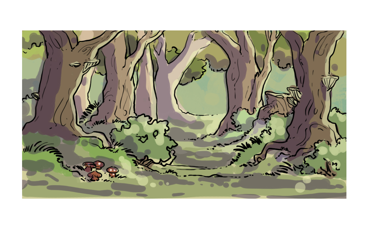 Dessin final de la forêt