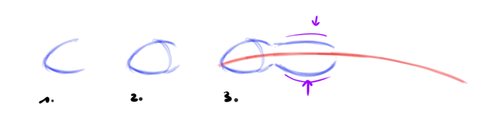 dessiner un lézard étape 1