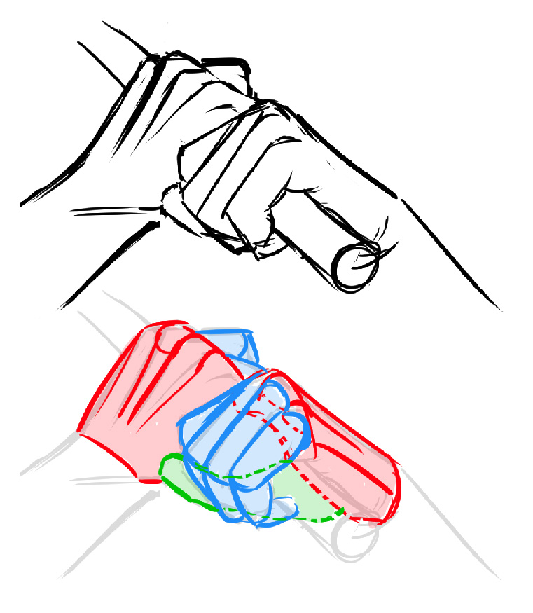 Dessin d'une main serrée