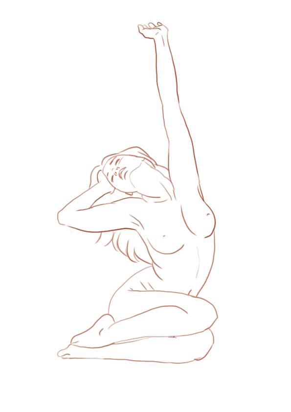 dessiner les cheveux du modèle vivant