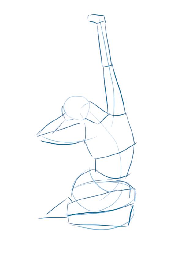 dessiner le croquis du corps du modèle vivant 2