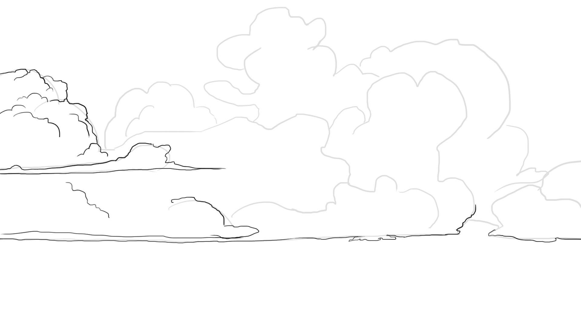 Détails du dessin de nuage dense 2