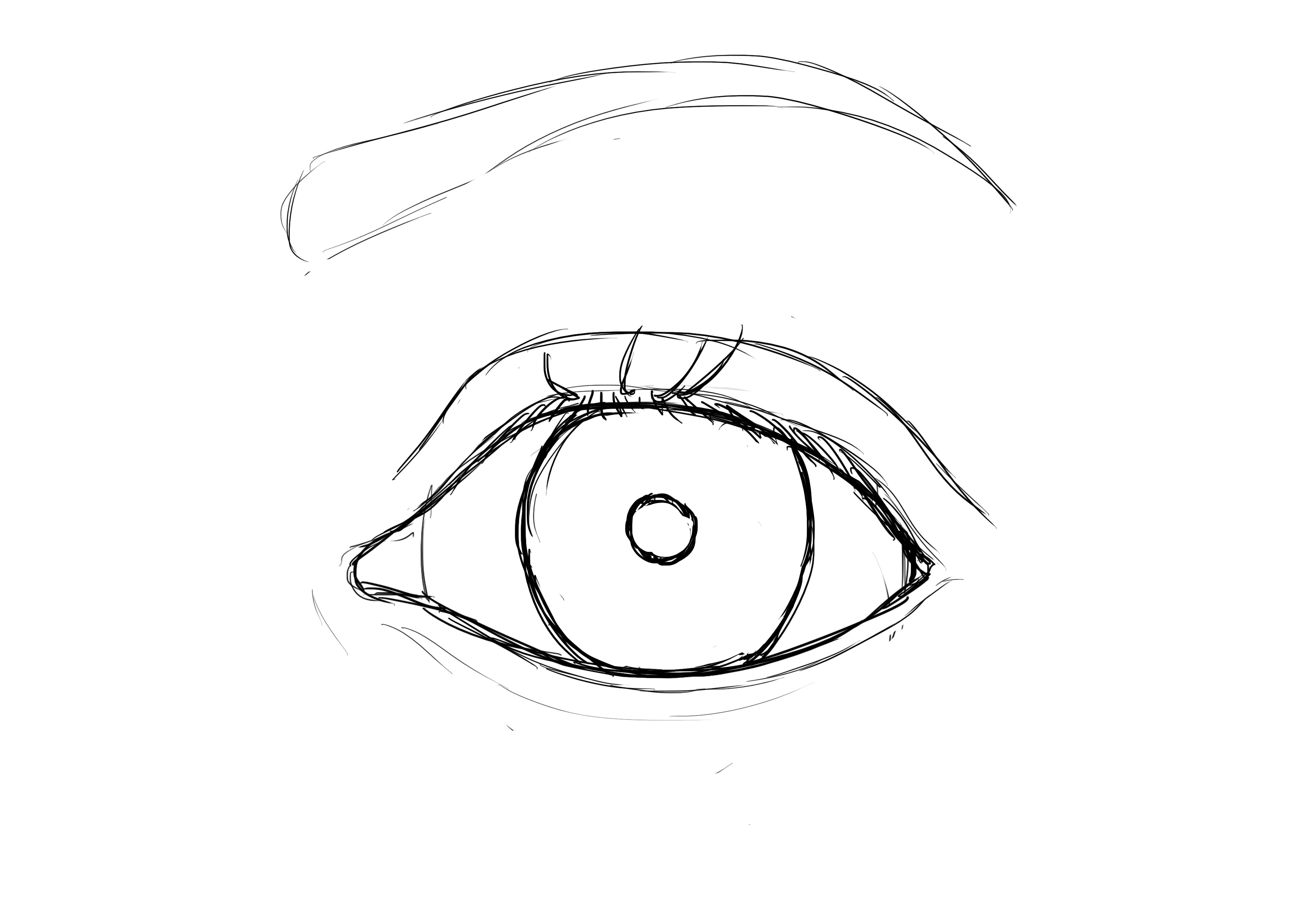 Dessiner les cils de l'oeil