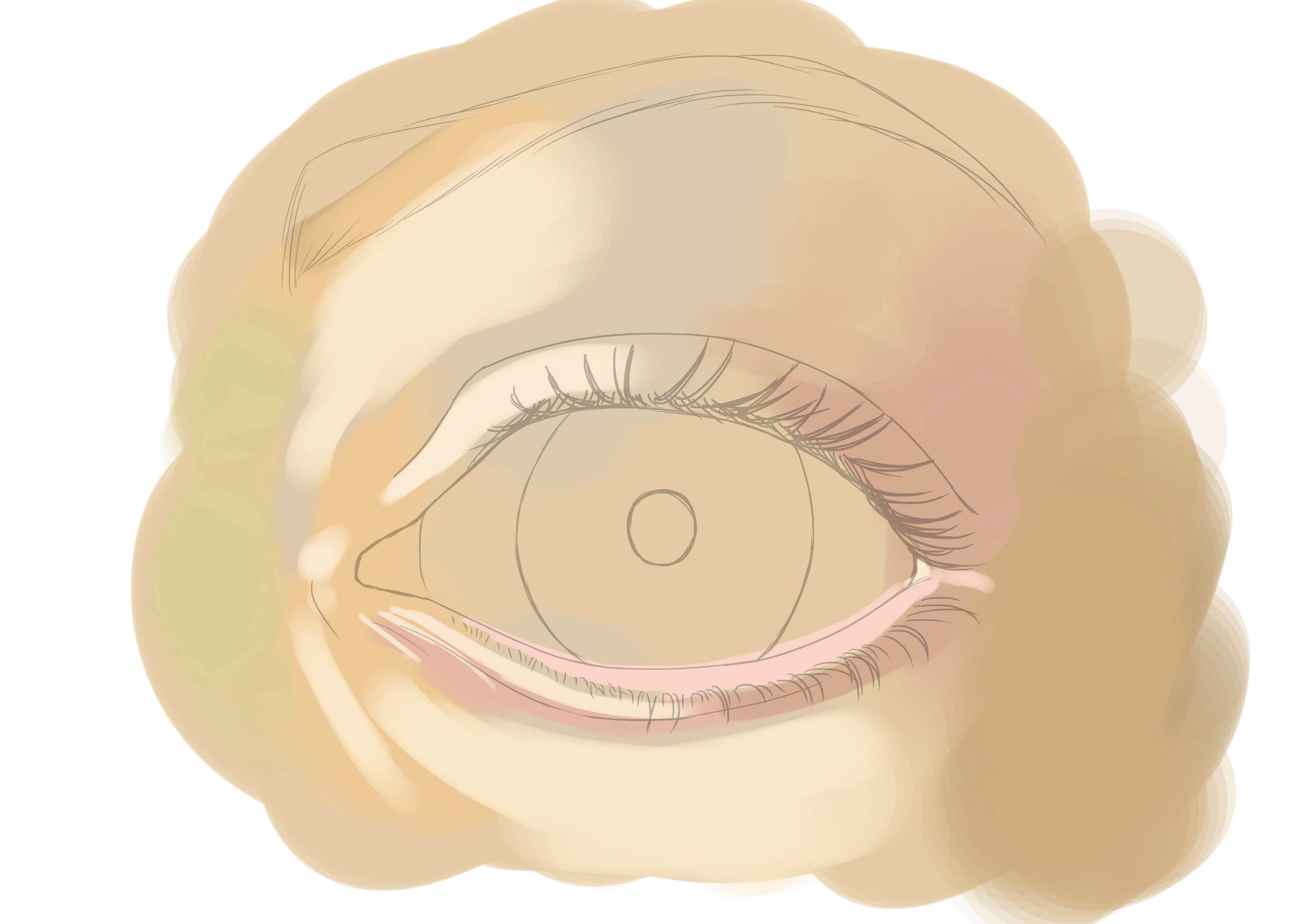 Appliquer la lumière au desson de l'oeil