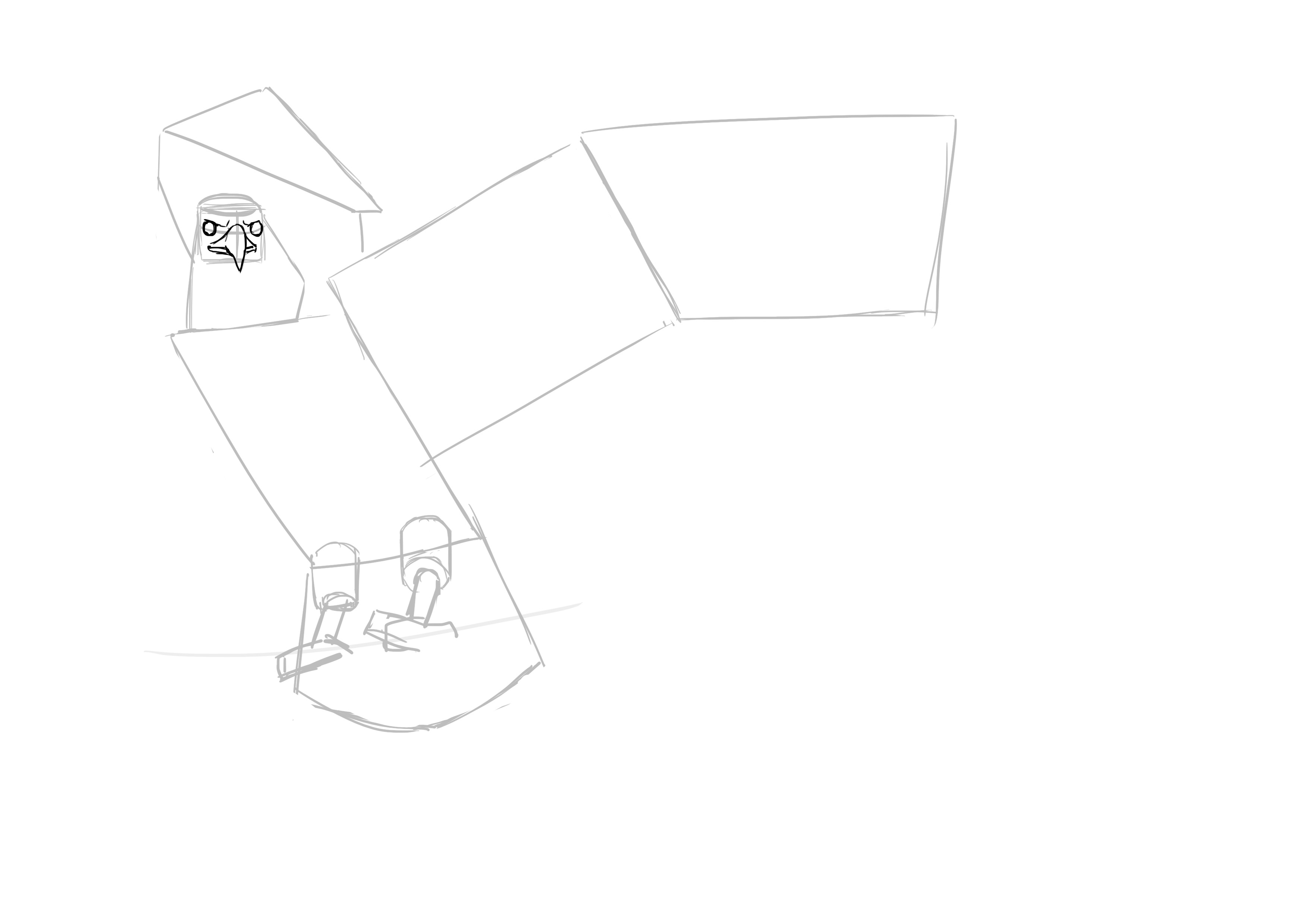 Dessin du bec de l'oiseau