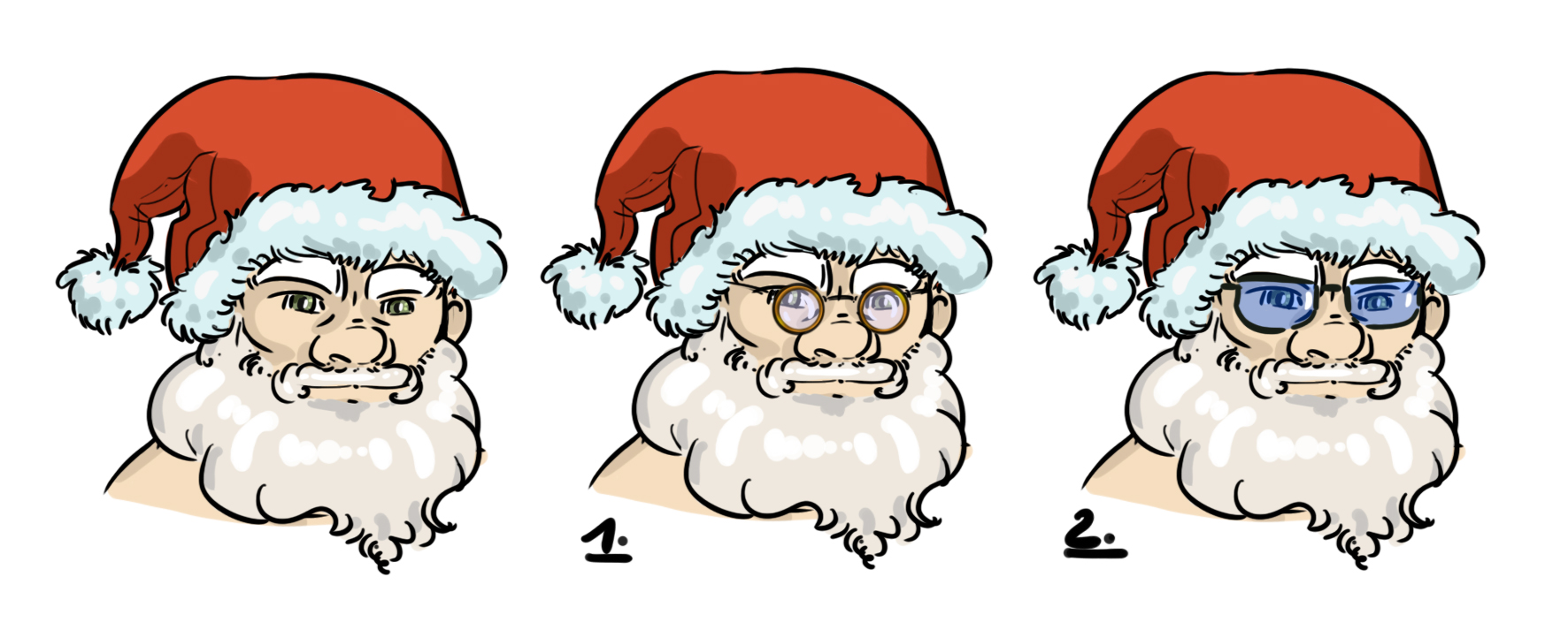dessiner les lunettes du père Noël