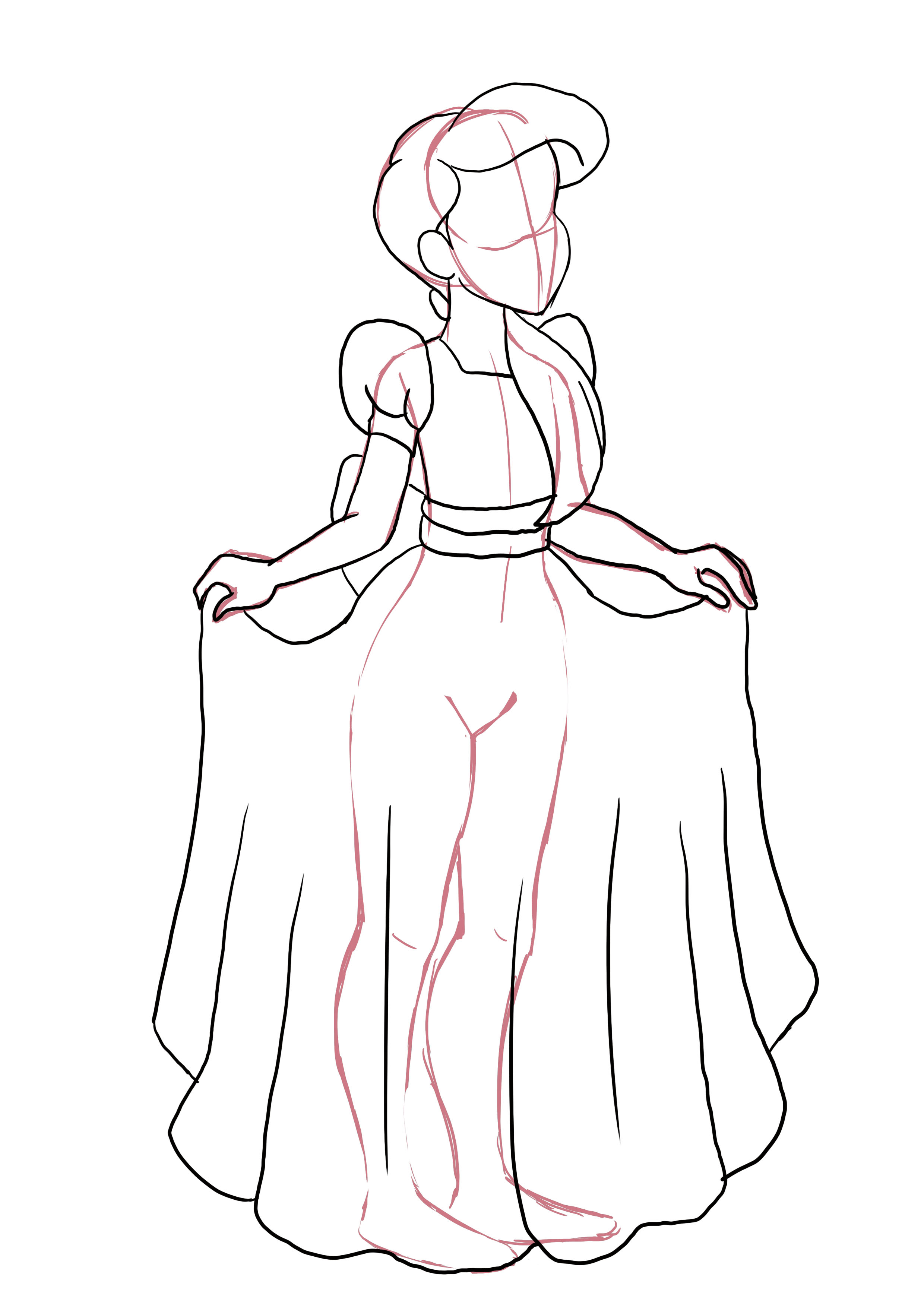 dessiner la robe de Mélodie 2