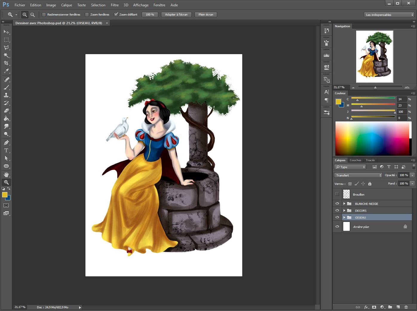Dessiner la colombre avec photoshop