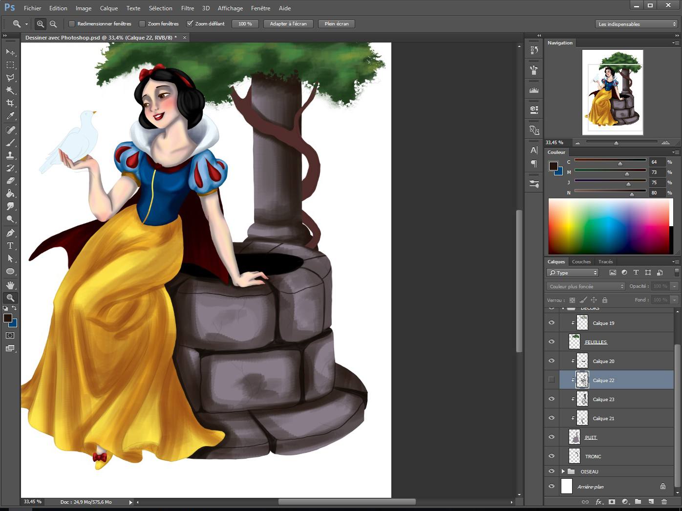 Dessiner les détails du puits avec photoshop 1