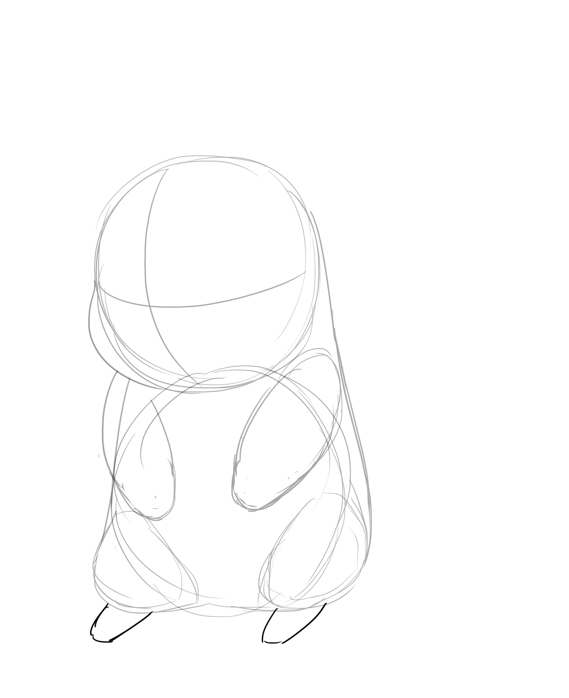 Dessiner les pattes arrière de Pikachu