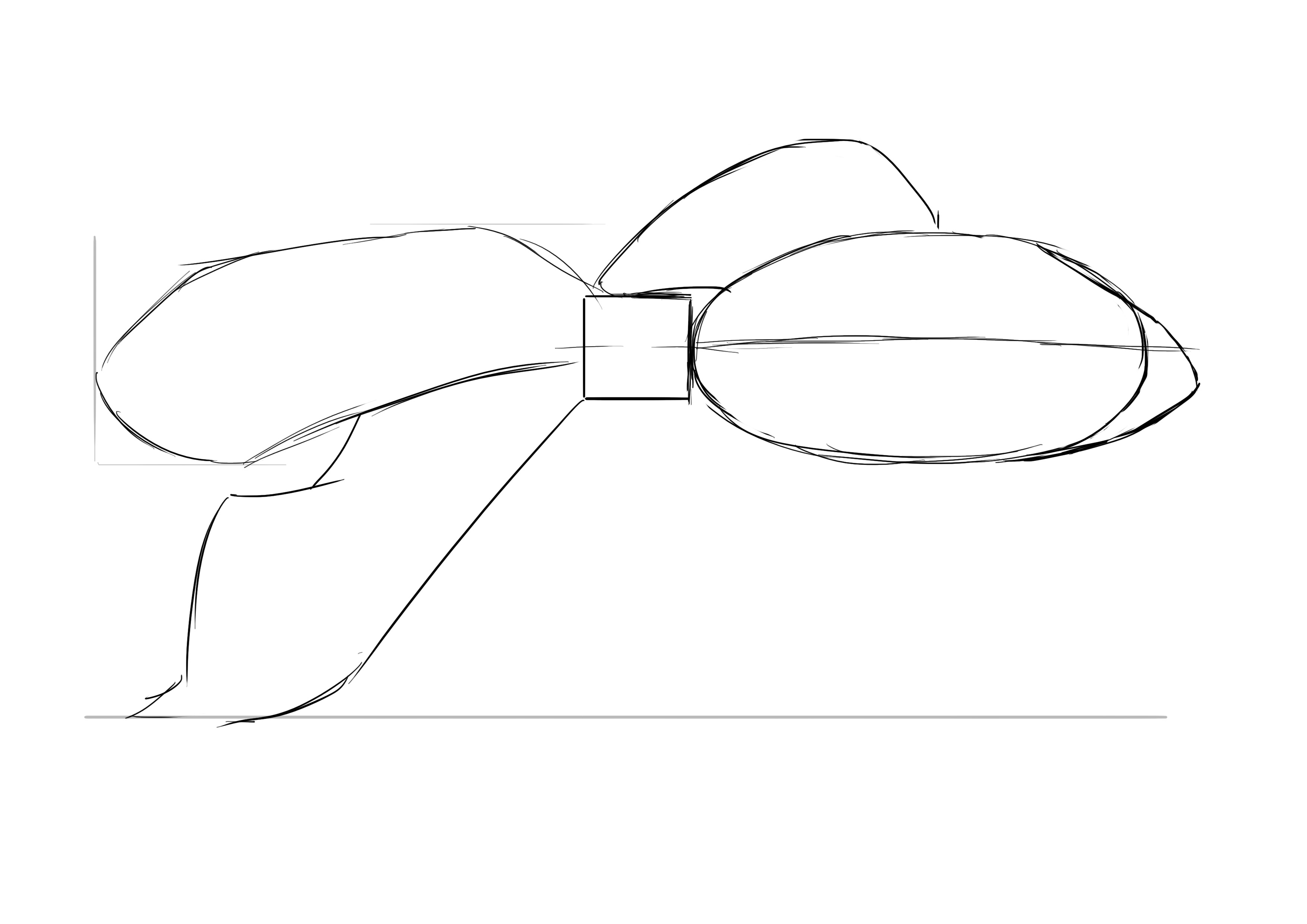 dessiner la nageoire dorsale du poisson rouge