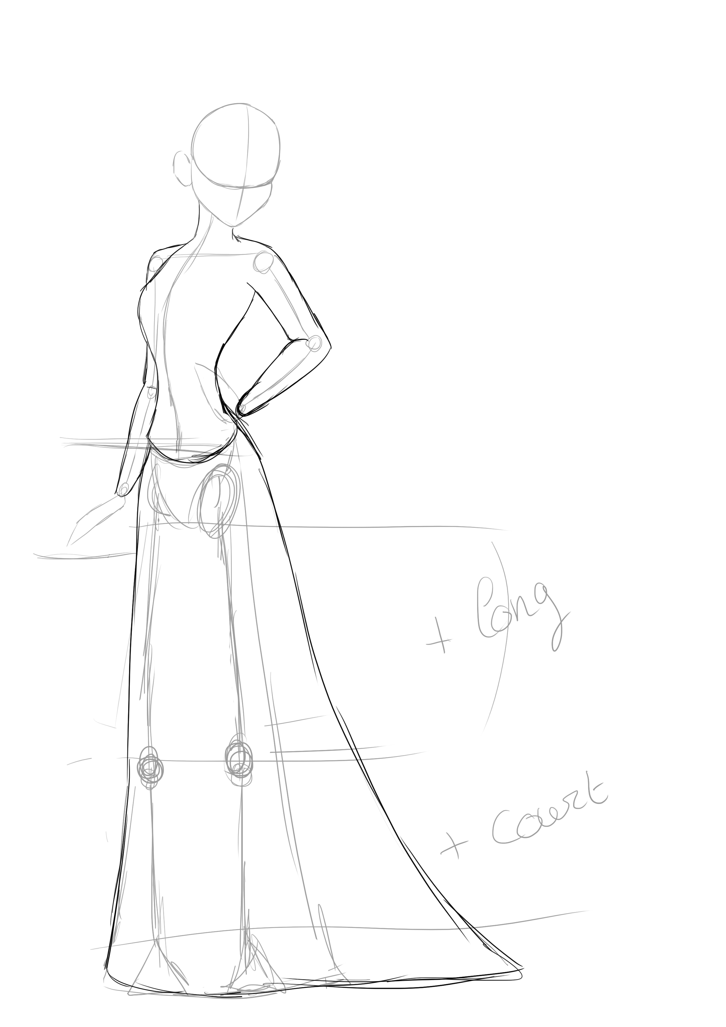 Dessin des détails de la reine des neiges