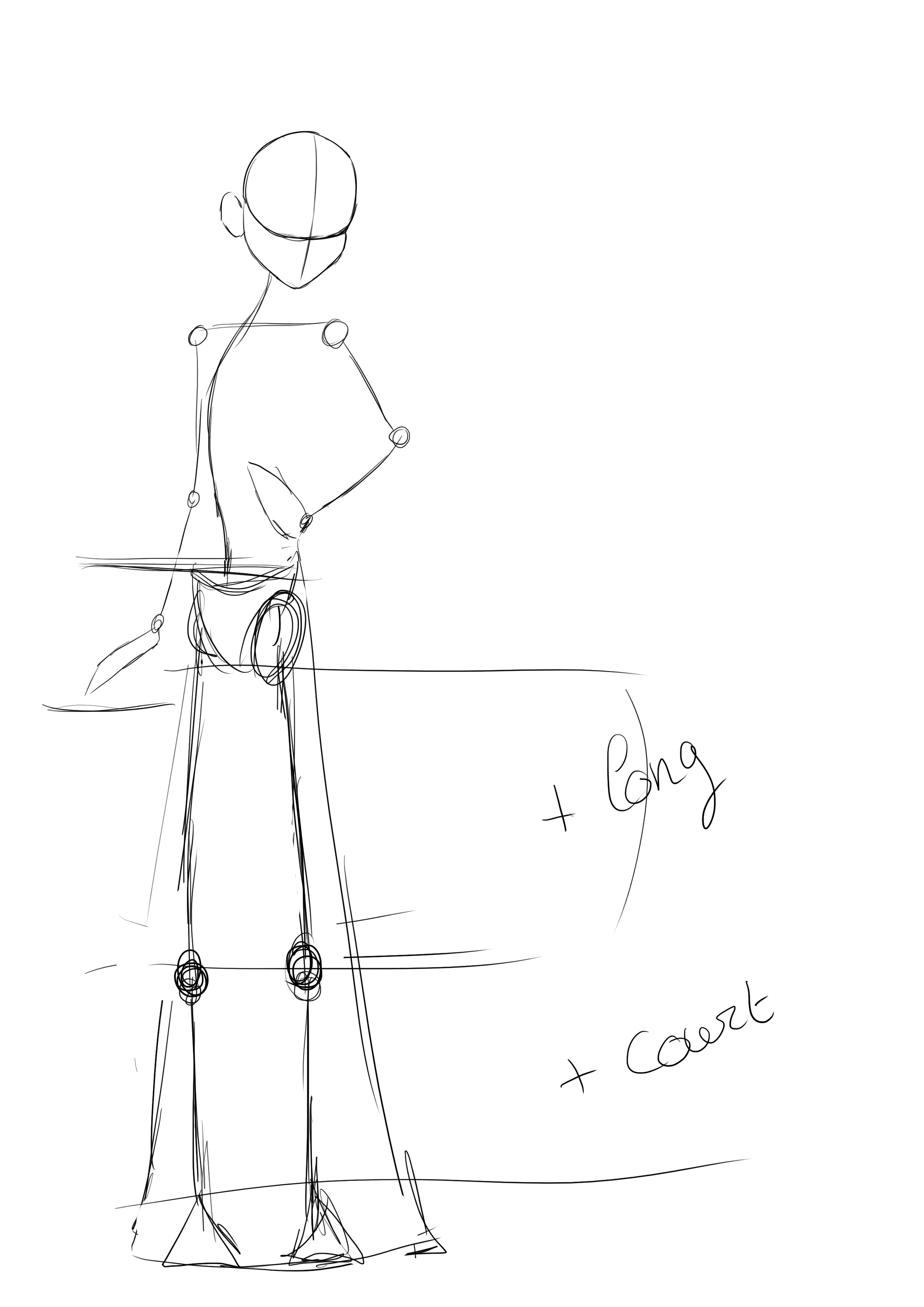 Dessin des jambes de la reine des neiges