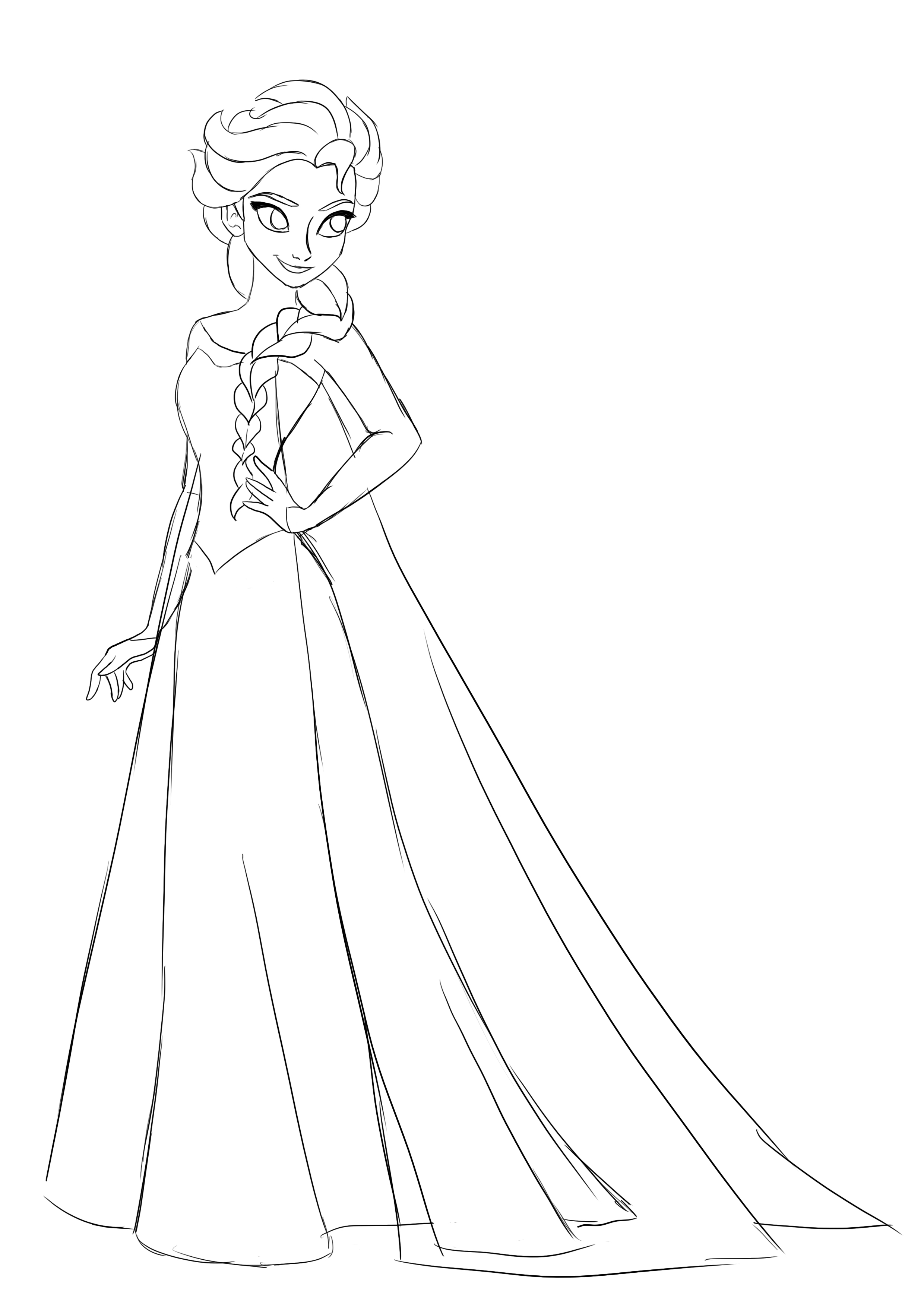 Dessiner la robe de la reine des neiges