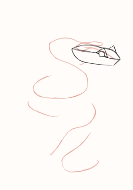 Dessin de l'oeil du serpent 2