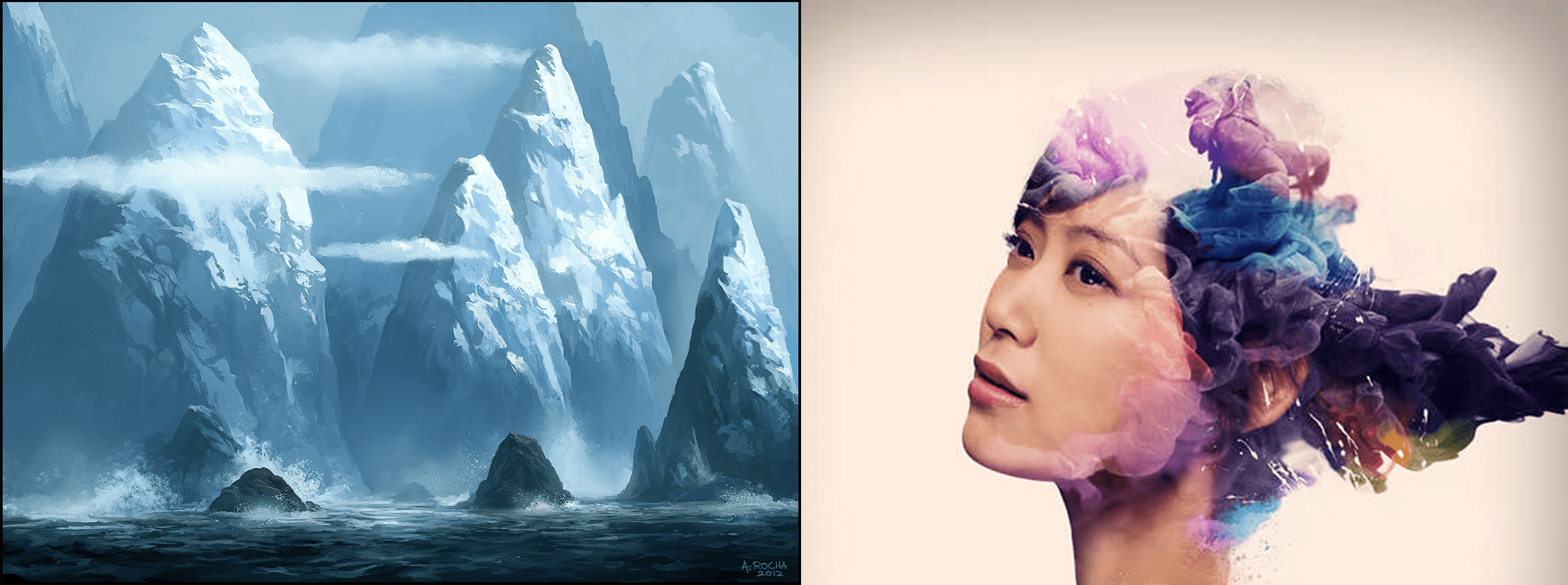 exemples de dessins réalisés avec un logiciel matriciel