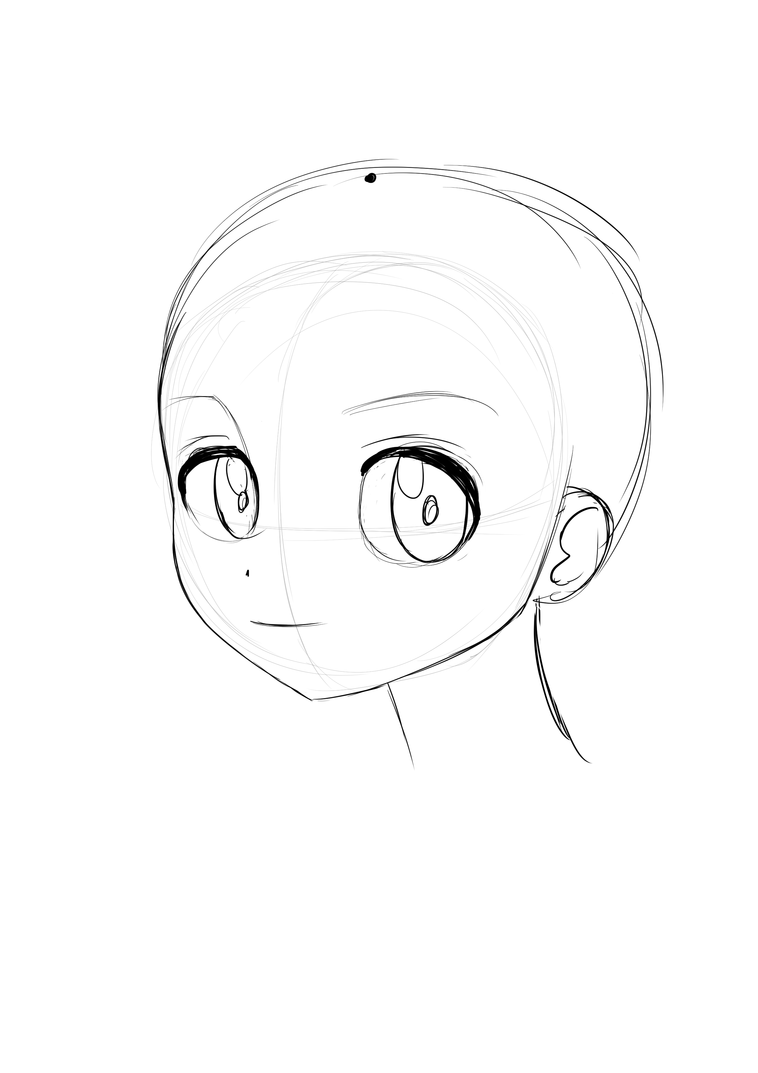 dessiner les cheveux de fille manga 1