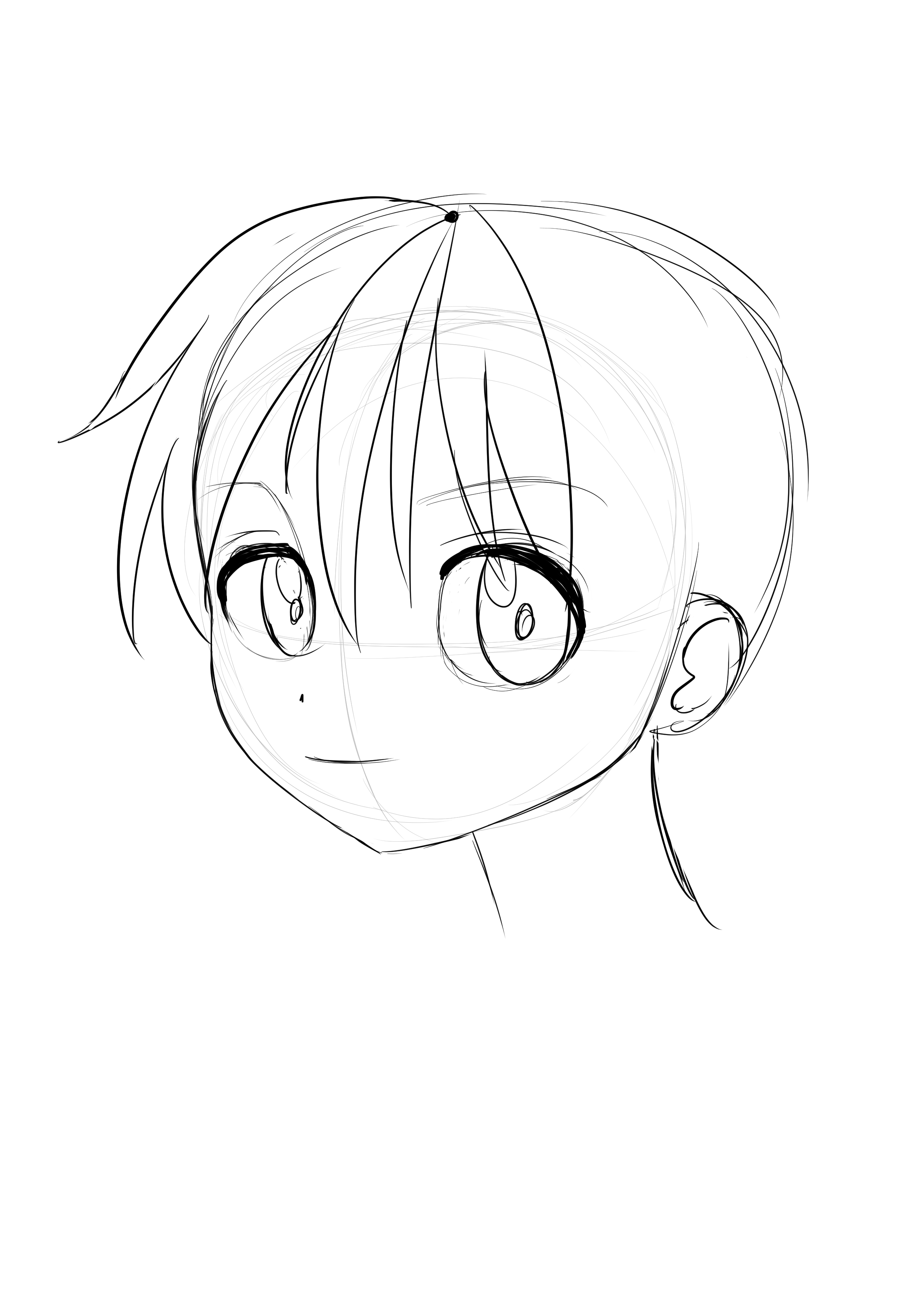 dessiner les cheveux de fille manga 2