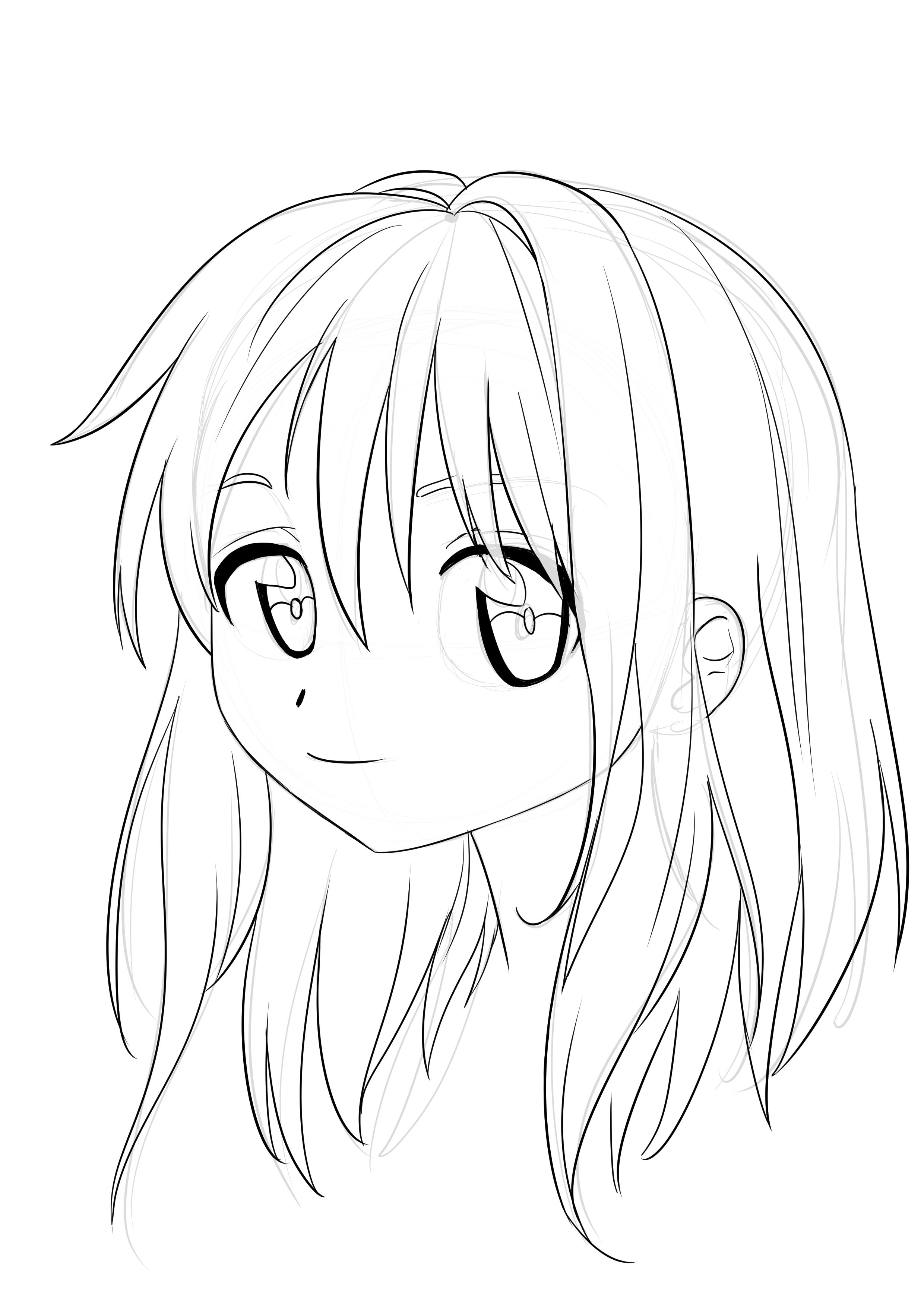 mettre le dessin du visage manga au propre