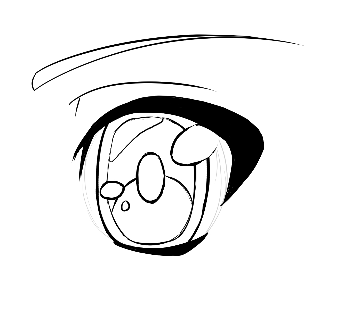 dessiner le reflet de la lumière sur l’iris 4