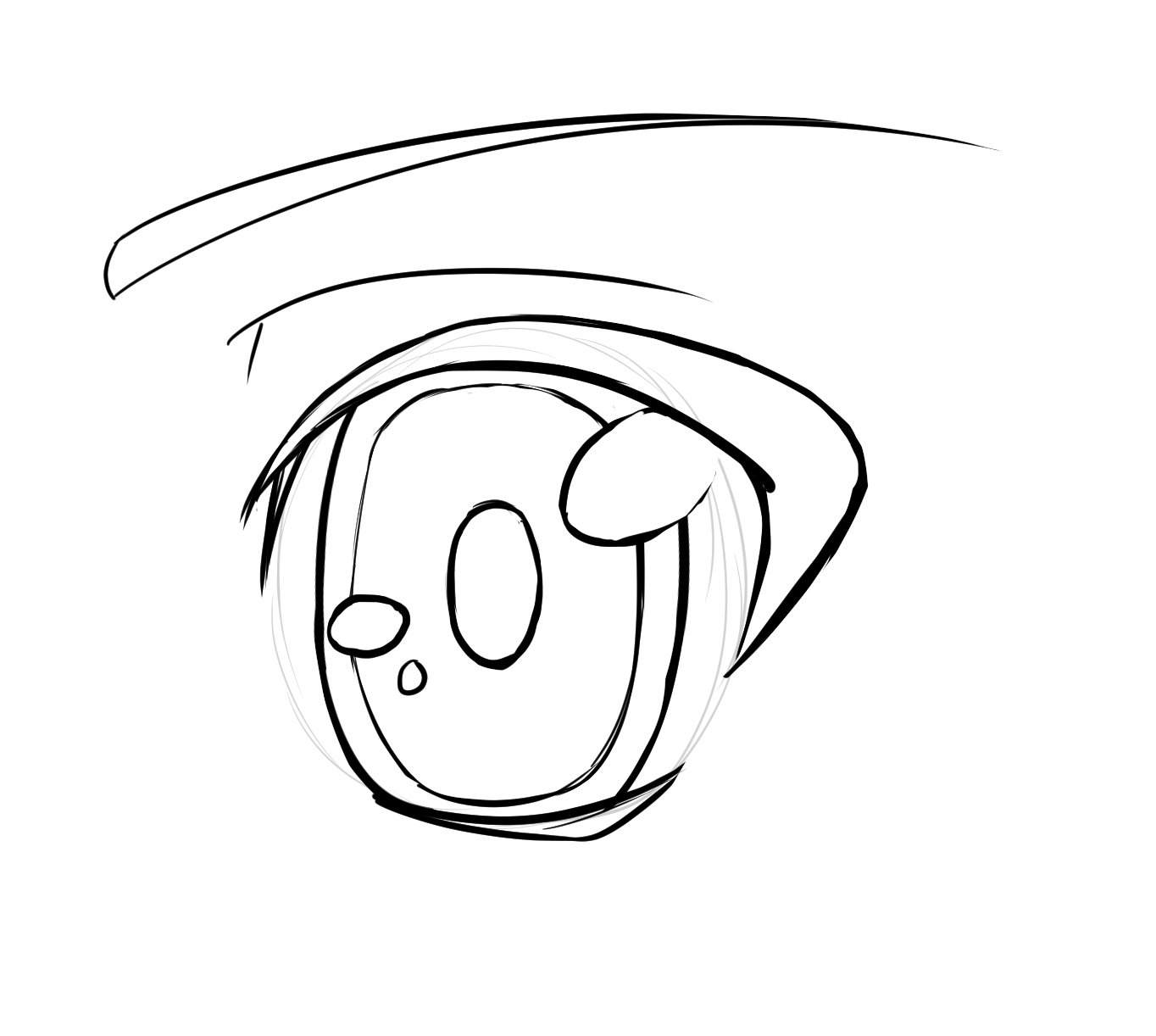 dessiner le sourcil de l’œil manga
